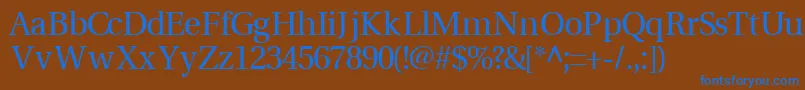 VeracitysskRegular Font – Blue Fonts on Brown Background