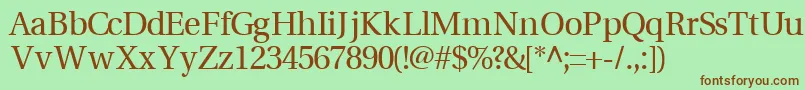 VeracitysskRegular Font – Brown Fonts on Green Background