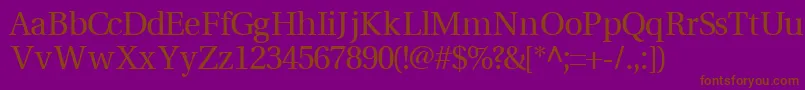 VeracitysskRegular Font – Brown Fonts on Purple Background