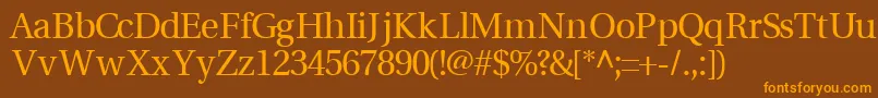 VeracitysskRegular Font – Orange Fonts on Brown Background