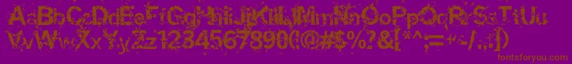 MiasmOutfection Font – Brown Fonts on Purple Background