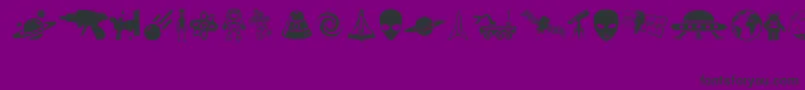 OtherSpace Font – Black Fonts on Purple Background