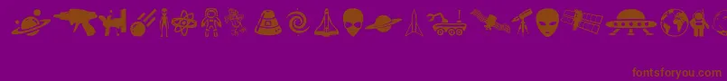 フォントOtherSpace – 紫色の背景に茶色のフォント