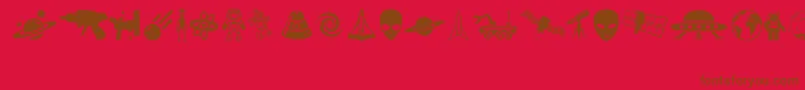 OtherSpace Font – Brown Fonts on Red Background