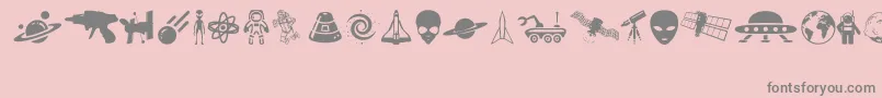 OtherSpace Font – Gray Fonts on Pink Background