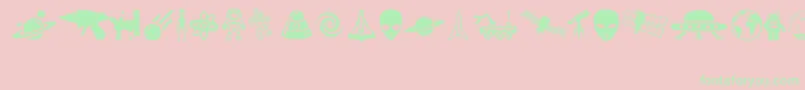 OtherSpace Font – Green Fonts on Pink Background