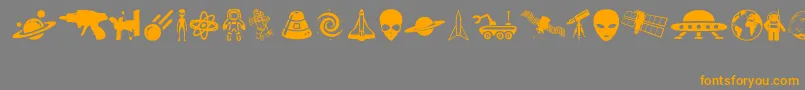 OtherSpace Font – Orange Fonts on Gray Background