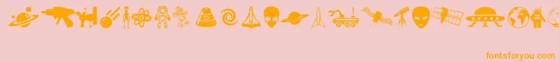 OtherSpace Font – Orange Fonts on Pink Background