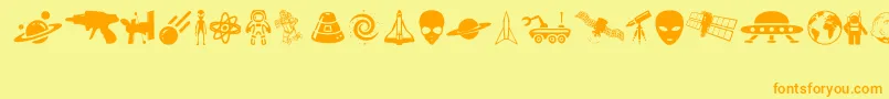 OtherSpace Font – Orange Fonts on Yellow Background