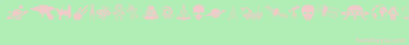 OtherSpace Font – Pink Fonts on Green Background