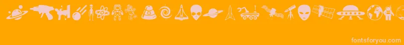 フォントOtherSpace – オレンジの背景にピンクのフォント