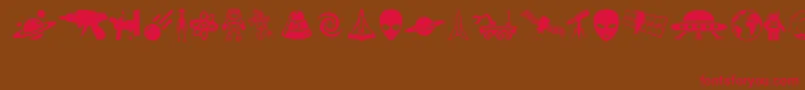 OtherSpace Font – Red Fonts on Brown Background