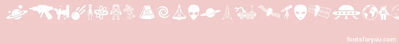 OtherSpace Font – White Fonts on Pink Background