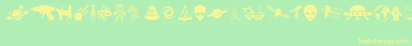 OtherSpace Font – Yellow Fonts on Green Background