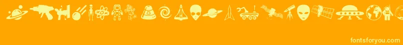 OtherSpace Font – Yellow Fonts on Orange Background