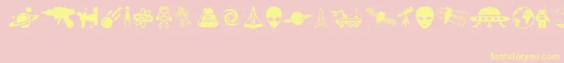 OtherSpace Font – Yellow Fonts on Pink Background