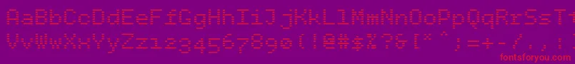 Bpdotsminusbold Font – Red Fonts on Purple Background