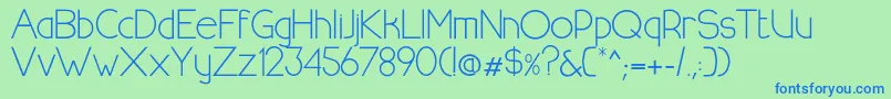 HalfmoonrisingRegular Font – Blue Fonts on Green Background