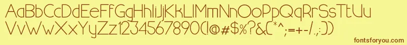 HalfmoonrisingRegular Font – Brown Fonts on Yellow Background