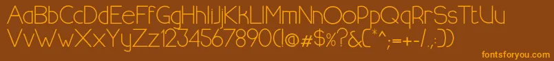 HalfmoonrisingRegular Font – Orange Fonts on Brown Background