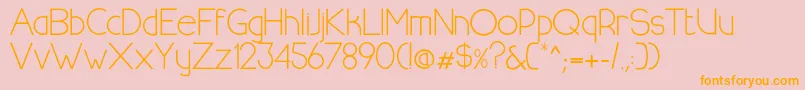 HalfmoonrisingRegular Font – Orange Fonts on Pink Background