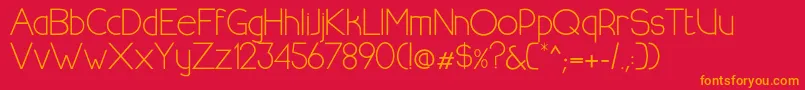 HalfmoonrisingRegular Font – Orange Fonts on Red Background