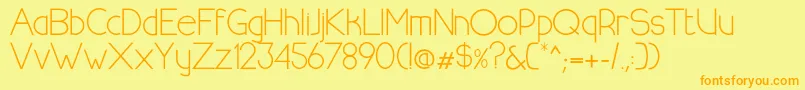 HalfmoonrisingRegular Font – Orange Fonts on Yellow Background