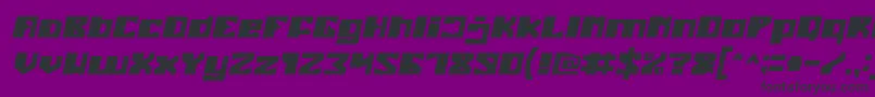 Шрифт EnormousItalic – чёрные шрифты на фиолетовом фоне