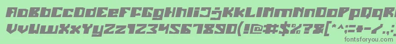 EnormousItalic Font – Gray Fonts on Green Background