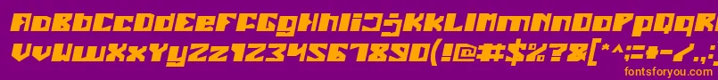 EnormousItalic Font – Orange Fonts on Purple Background