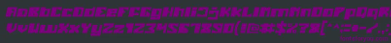 EnormousItalic Font – Purple Fonts on Black Background