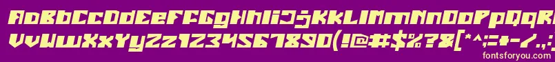 EnormousItalic Font – Yellow Fonts on Purple Background