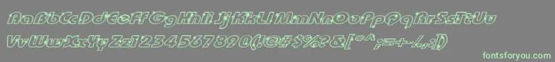 GroovaliciousTweak Font – Green Fonts on Gray Background