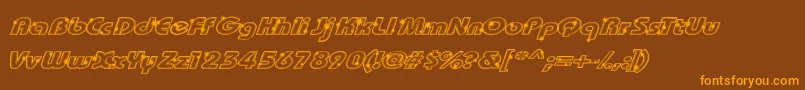 GroovaliciousTweak Font – Orange Fonts on Brown Background