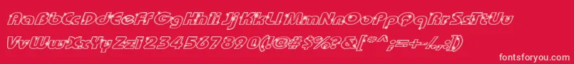 GroovaliciousTweak Font – Pink Fonts on Red Background