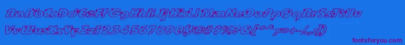 GroovaliciousTweak Font – Purple Fonts on Blue Background