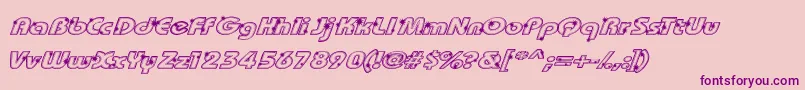 GroovaliciousTweak Font – Purple Fonts on Pink Background