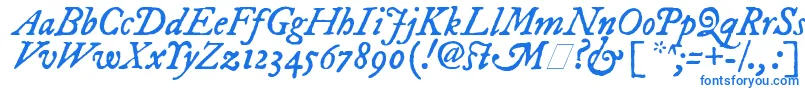 フォントFepiit2 – 白い背景に青い文字