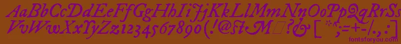 Fepiit2 Font – Purple Fonts on Brown Background