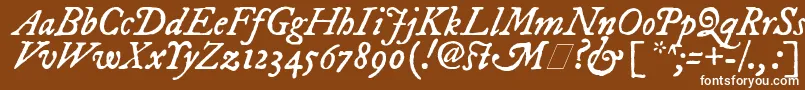 フォントFepiit2 – 茶色の背景に白い文字