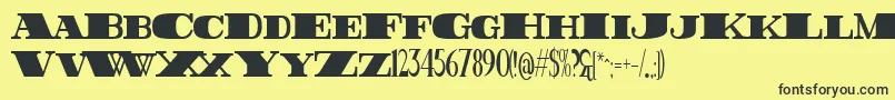 FatestHighest Font – Black Fonts on Yellow Background