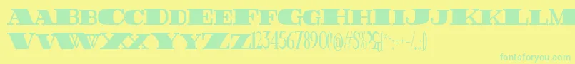 FatestHighest Font – Green Fonts on Yellow Background