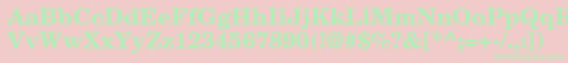 CenturySchoolbookBold Font – Green Fonts on Pink Background