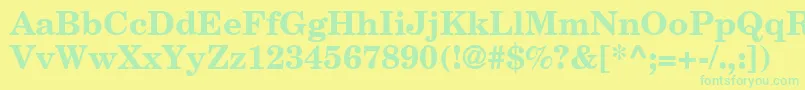 En savoir plus sur la police CenturySchoolbookBold Police CenturySchoolbookBold – polices vertes sur fond jaune