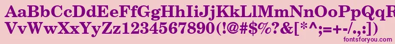 CenturySchoolbookBold Font – Purple Fonts on Pink Background