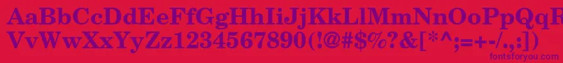 CenturySchoolbookBold Font – Purple Fonts on Red Background