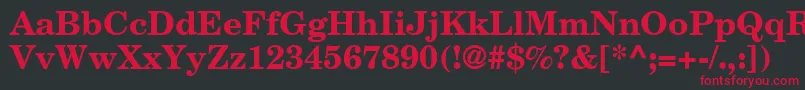 CenturySchoolbookBold Font – Red Fonts on Black Background