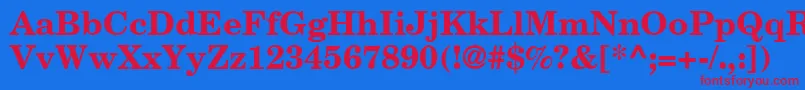 CenturySchoolbookBold Font – Red Fonts on Blue Background