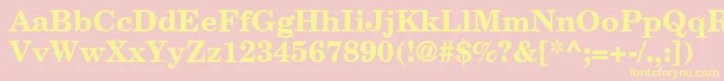CenturySchoolbookBold Font – Yellow Fonts on Pink Background