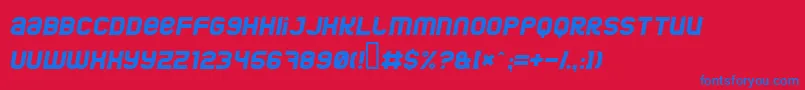 JumboItalic Font – Blue Fonts on Red Background